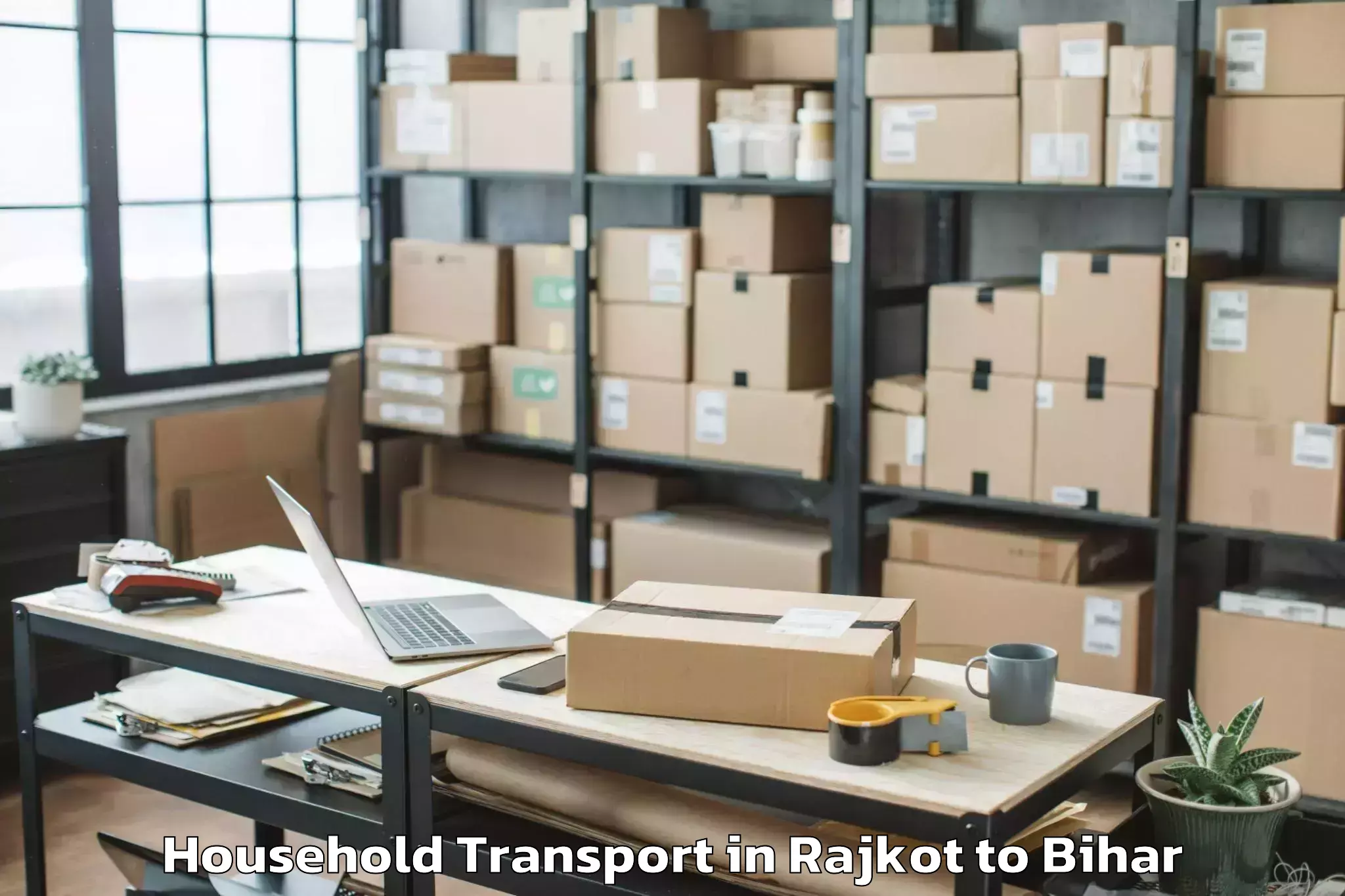 Easy Rajkot to Banmankhi Bazar Household Transport Booking